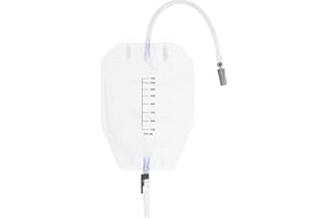 E&E MEDICAL SUPPLIES LTD. 1pc Pack of Catheter Leg Bag 750ml Capacity with Long Tube (25cm) with Fabric Back Comfort, Easy Drain Lever Tap. Compatible with Catheter Leg Bag Holder and Straps, Catheter Night Bag, Urine Bags