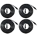 Price comparison product image Liwinting 4pcs 2m/6.56ft DC Extension Cable 2.1mm / 5.5mm Male to Female Connector, DC Power Cord Extension Cable for Power Adapter, 12V CCTV Wireless IP Camera, Monitors, Led, Car - Black