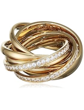 Joop! Damen-Ring Vergoldet Glas weiß - JPRG10631C1