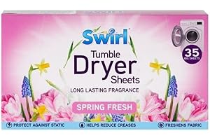 OZMOINT Spring Fresh Tumble Dryer Laundry Sheets 35 Pack For Fresh Clothes and Linen