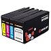 Produktbild Novajet wiederaufbereitete HP 950XL 951XL Druckerpatronen, hohe Kapazität, zum Austausch für HP Officejet Pro 8600 8610 8620 8630 8640 8660 8615 8625 8100 251dw 271dw Drucker