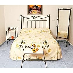 HOGARES CON ESTILO - Cabecero de Forja nacional modelo ALJARAFE para una cama de 150 cms. (Varios colores y medidas disponibles).