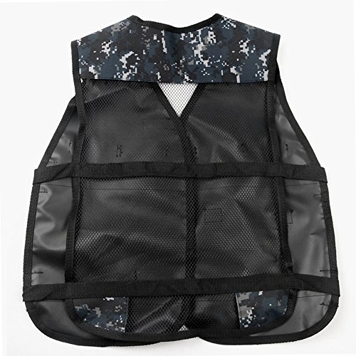 GFU Camouflage Tactical Weste Jacket Kit mit 16pcs Blue Darts + Schutzbrille Gläser + New Orange 5-Darts und 11-Dart Quick Reload Clip + Camouflage Face Tube Maske + 2pcs Wriste + Kleine Anhänger - 6