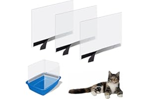ONCPCARE 3PCS Katzentoilette, Pee Shields, hohe Seite, Oben offen, Katzentoilette, hält Streu in der Pfanne (Katzentoilette Nicht im Lieferumfang enthalten)