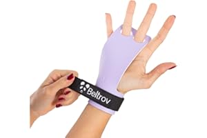 Beltrov - Maniques pour l’Entraînement en Parcours, Le Gym, Gymnastique, Halterophilie, Fitness, Barre de Traction - pour Hommes et Femmes - 2 Trous - Poignées pour l’Haltérophilie (Lavande, S)