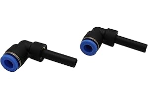 CNCTEC Raccordo pneumatico ad angolo a innesto 6 mm, con attacco a spina 6 mm IQS, set da 2 pezzi