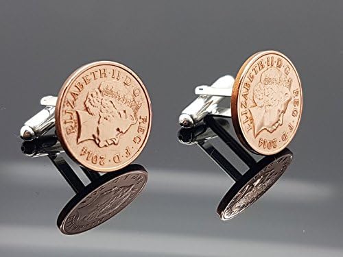 1p dated Penny cufflinks, please pick your year, ideal for weddings, birthdays, the perfect gift to remember that special date in your life. (YEAR 1975)