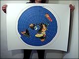 Professioneller Digitaldruck Flache Erde Karte - Flat Earth Map: 40x30 Zoll - Azimuth Equidistant USGS Radar Map - PVC Wetterfeste Poster Print ...