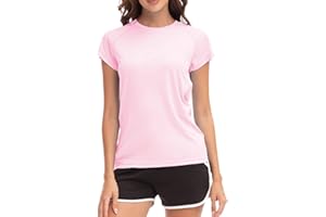 MEETWEE Femme Surf Shirt Rash Guard UV Shirts Natation Tankini UPF 50+ Manches Courtes Maillot de Bain