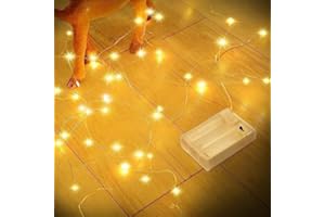 ‎ROMWISH Romwish Akumulator LED Lights 10 m, 100 diod LED z drutu miedzianego do sypialni, na festiwal, 艣lub, Bo偶e Narodzenie, do dekoracji wn臋trz