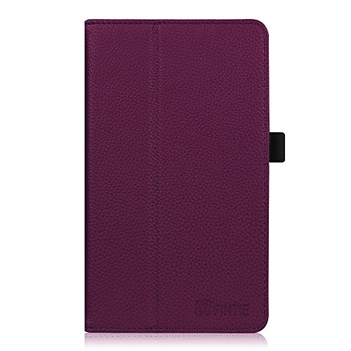 Fintie Odys Vito 7 Hülle Case – Slim Fit Folio Kunstleder Schutzhülle Cover Tasche mit Ständerfunktion und Stylus-Halterung für Odys Vito 17,8 cm (7 Zoll) Tablet-PC, Lila - 7
