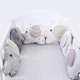 ✔ [multifunción] - no sólo un cuna o parachoques de cuna, el parachoques de cuna para bebé también se puede utilizar como cojín de espalda, almohada de dormir o incluso como decoración de cama. Es un gran regalo para recién nacidos.