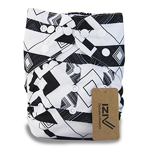 iZiv(TM) Newborn Organic Infant Waterproof/Adjustable/Reusable/Washable Pocket Cloth Diaper Fit Babies 0-3 Years(Modern Style)