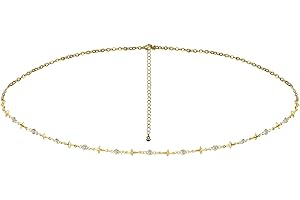 AoedeJ Silver Waist Chain Crystal Waist Chains Belly Chains Summer Beach Waist Jewelry Body Chains For Women Girls