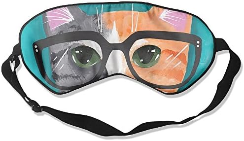 Comfortable Sleep Eyes Masks Coffee Cat Illustration Pattern Sleeping Mask For Travelling, Night Noon Nap, Mediation Or Yoga