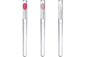 JITNGA 3 Stück Silikon-Lippenpinsel Mit Deckel Augenbrauen Lippenstift Schönheits Make-Up Pinsel Professioneller Werkzeug-Applikator Zum Auftragen Von Lipgloss Maske Lidschatten
