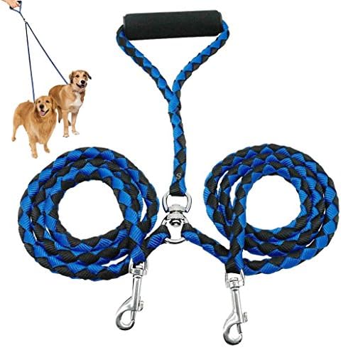 borte Double Dog Coupler Lead, No Tangle Two 2 Dog Leash and Splitter for Walking Puppy Small Medium Large dog