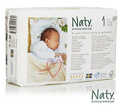 Naty Eco Nappies ? Size 1 Newborn 2-5kg 4-11lb 26pcs