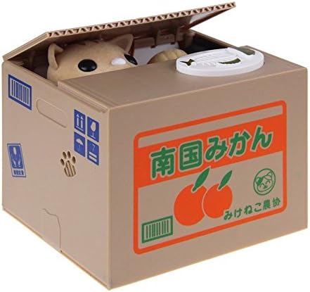 Continu High quality New Kitty Cat Steal Money Coin Saving Box Piggy Bank Kids Gift Funny Toy holder