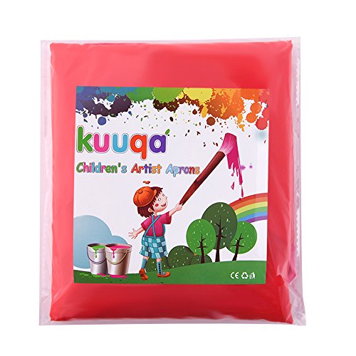 Kuuqa 2 Stücke Wasserdicht Kinder Malschürze Kunstkittel Kinderschürze (Farben und Pinsel Nicht Enthalten) - 7
