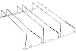 Dianoo Soporte De La Copa De Vino Debajo Del Gabinete Colgando Estante Para Vasos Poseedor Con Tornillos Acabado Cromado 35cm 3 Filas