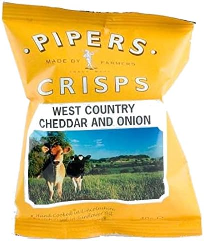 Pipers Crisps | Lye Cross Cheddar &amp; Onion | 2 x 40g