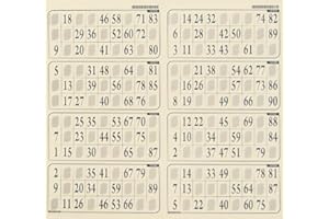 LOTOQUINE Plaque de 8 Cartes de Loto épaisseur 1 mm - Coloris aléatoire