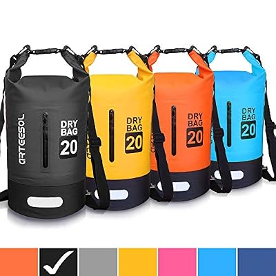 Blackace 5L 10L 20L 30L Waterproof Sac Sec/Sac Sac étanche avec Longue Sangle réglable pour Kayak en Bateau Excursion en canoë/pêche/Rafting/Natation/Snowboard (Noir, 5L)
