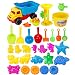 Produktbild H0_V Sand Spielset,31Stück Strandspielzeug Dünenbuggy Sanduhr Handkübel Duschkopf Sandformen Set für Kinder