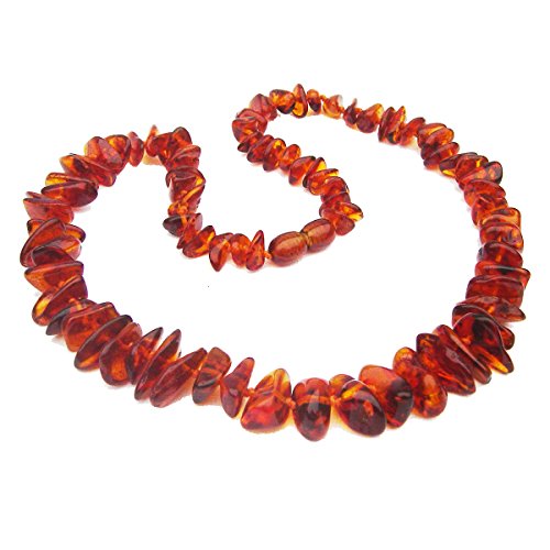Classic Cognac Amber Necklace 18 inch. - 200