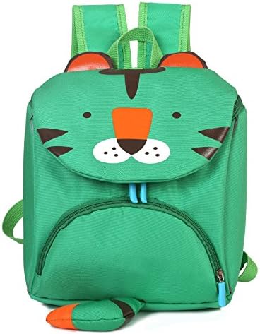TeMan Cute Cartoon Schoolbag Children Kindergarten Backpack Tiger Green