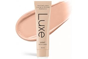 Luxe Research Färgskiftande foundation för kvinnor – anpassar sig direkt till din hy – lätt till medelhög täckning – 12 timmars hållbarhet – naturlig rosa finish (lätt)