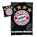 Produktbild FC Bayern Bettwäsche 'Logo schwarz' 135x200cm 80x80cm