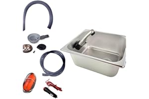 XENPER®️Kit Fregadero Camper Pequeño 32x26 GARRAFAS A Elegir – Ideal para Kit Camper Furgoneta, Lavabo Caravana y Cocina Camper, Ideal para Muebles Camper