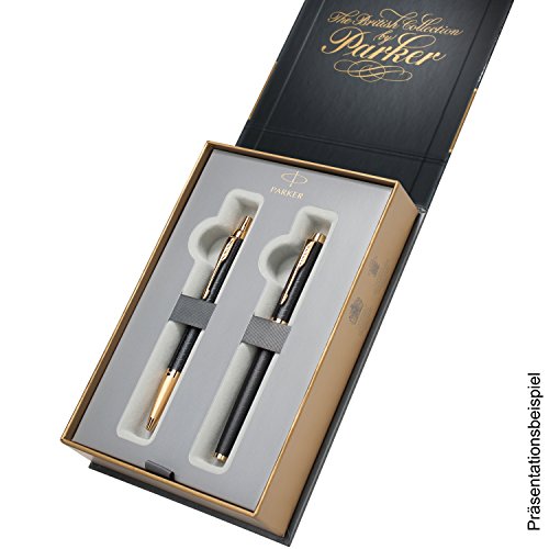 PARKER Schreibset IM mit Edelstahl-Optik C.C. mit persönlicher Laser-Gravur Tintenroller und Kugelschreiber im großen Geschenk-Etui - 6