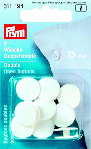 Wäsche-Doppelknöpfe KST 24´´ 15 mm weiß