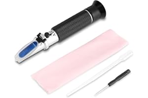 RGBS 0-80% di volume ATC -10-30 °C Optics Alcool Rifrattometro, per la produzione di liquore bolla, misurazione alcool, etanolo con acqua distillata, bevande, vino Birra tester metro