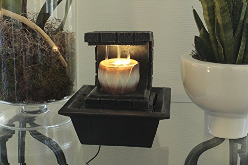 Springbrunnen „Copa“ mit LED Beleuchtung Zimmerbrunnen Zierbrunnen Tischbrunnen - 4