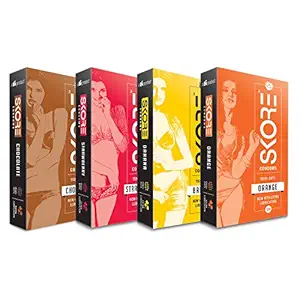 Skore Fruit Basket Dotted Condoms Combo (Orange, Banana, Chocolate & Strawberry)