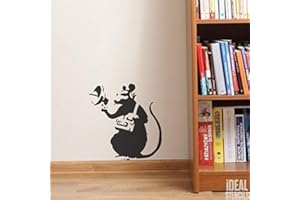 IDEAL STENCILS Banksy Rat Graffiti Pochoir - Radar Rat/Réutilisable Décor Maison & Art Artisanat Peinture Pochoir - semi transparent pochoir, XL/ 54X59CM
