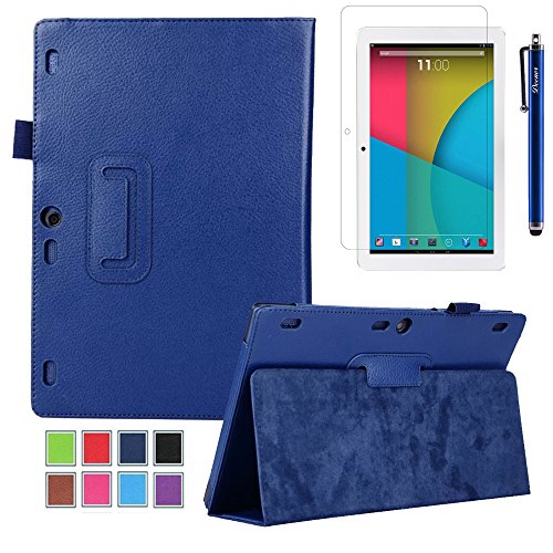Lenovo Tab 2 A10-70 Hülle, DEENOR PU Leder Tasche Abdeckung mit Auto Schlaf/aufwachen Funktion für Lenovo Tab 2 A10-70 10.1 Inch [not fit für Lenovo Idea Tab A10-70 10.1-inch Tablet (A7600-H / A7600-F)]. (DARK BLUE)