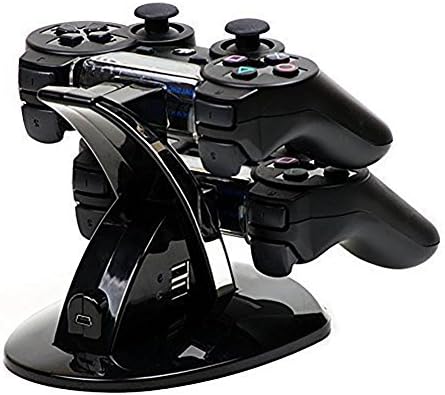 Mondpalast Dual Docking Station Dock Charger Charging Stand Charging Base for Sony Playstation 3 PS3 Controller