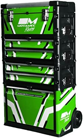 Motamec Racing GREEN Modular Tool Box Trolley Mobile Cart Cabinet Chest C41H