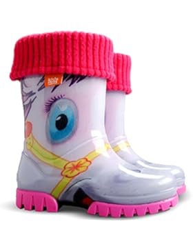 Exklusive Jungen und Mädchen Gummistiefel, mit Fleece gefüttert