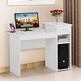 ikea computertisch metall Bürotisch in Präziser Verarbeitung - gute Stabilität stellt eine lange Lebensdauer sicher.Großer Raum für Lagerung von Dokumenten, Drucker, Lautsprecherboxen usw.