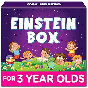 Einstein Box for 3 Year Old Kids | Toys for Kids 3 Years | Baby Boys & Girls, Learning and Educational Gift Pack of Toys, Games and Books, Apron | 3 Years All Toys