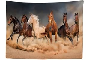 Ulticool - Appeso a Parete Decoración Casa - Caballos al Galope Arena - 200 x 150 cm Grande – Murales Alfombra Tapiz Pared - Tapices Decorativo para Habitacion Dormitorio Salon