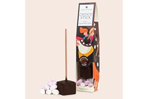 CHOCOLISSIMO - Cioccolato di Natale - Cioccolato da bere su bastoncino Cioccolato caldo fondente - Cioccolato fondente - Regalo di Natale - Donna, uomo, ragazzo, ragazza, bambino - Xmas ChocoStick