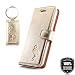 Produktbild Gold Flamingo - Premium Vintage Ledertasche Schutzhülle Wallet Case aus Echtesleder Nubukleder mit Kreditkarten / Notizen Fachern Farbe Gold von Surazo® Flamingo Kollektion für Samsung Galaxy S8 G950