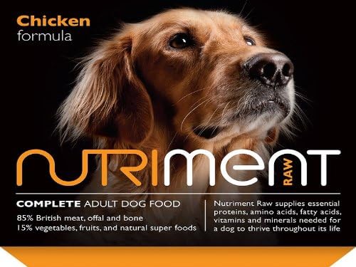 Nutriment Raw Adult Formula variety box, (5x 500g) Chicken, (5x500g) Salmon, (5x500g) Turkey and (5x500g) Duck
